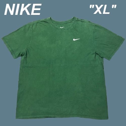 ビッグサイズ Nikeナイキ ワンポイントグリーンtシャツm1818 Dust Magnet Club ヴィンテージ古着 トレンド古着 アメカジ 90s コレクティブル