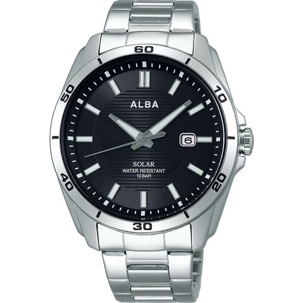 Seiko Alba メンズ ソーラー腕時計 10気圧防水 大きめ Aqgd401 セイコーアルバ正規品 栗田時計店 Seiko G Shock フェラーリ 時計ベルトの専門店