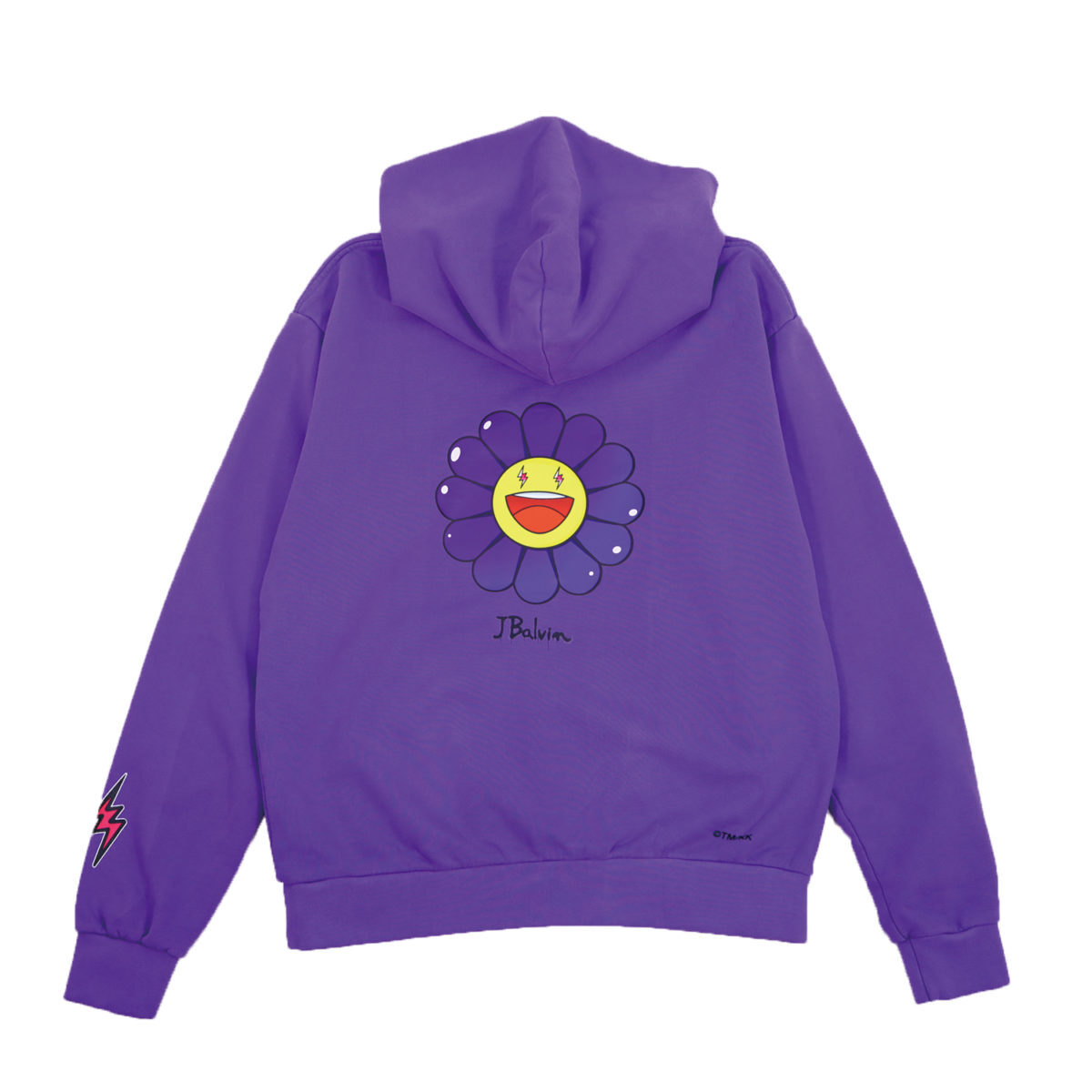 J balvin morado x takashi murakami flower hoodie purple Clearance