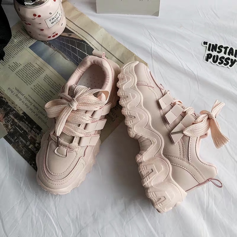 厚底リボンスニーカーpk0015 Pinkcloset