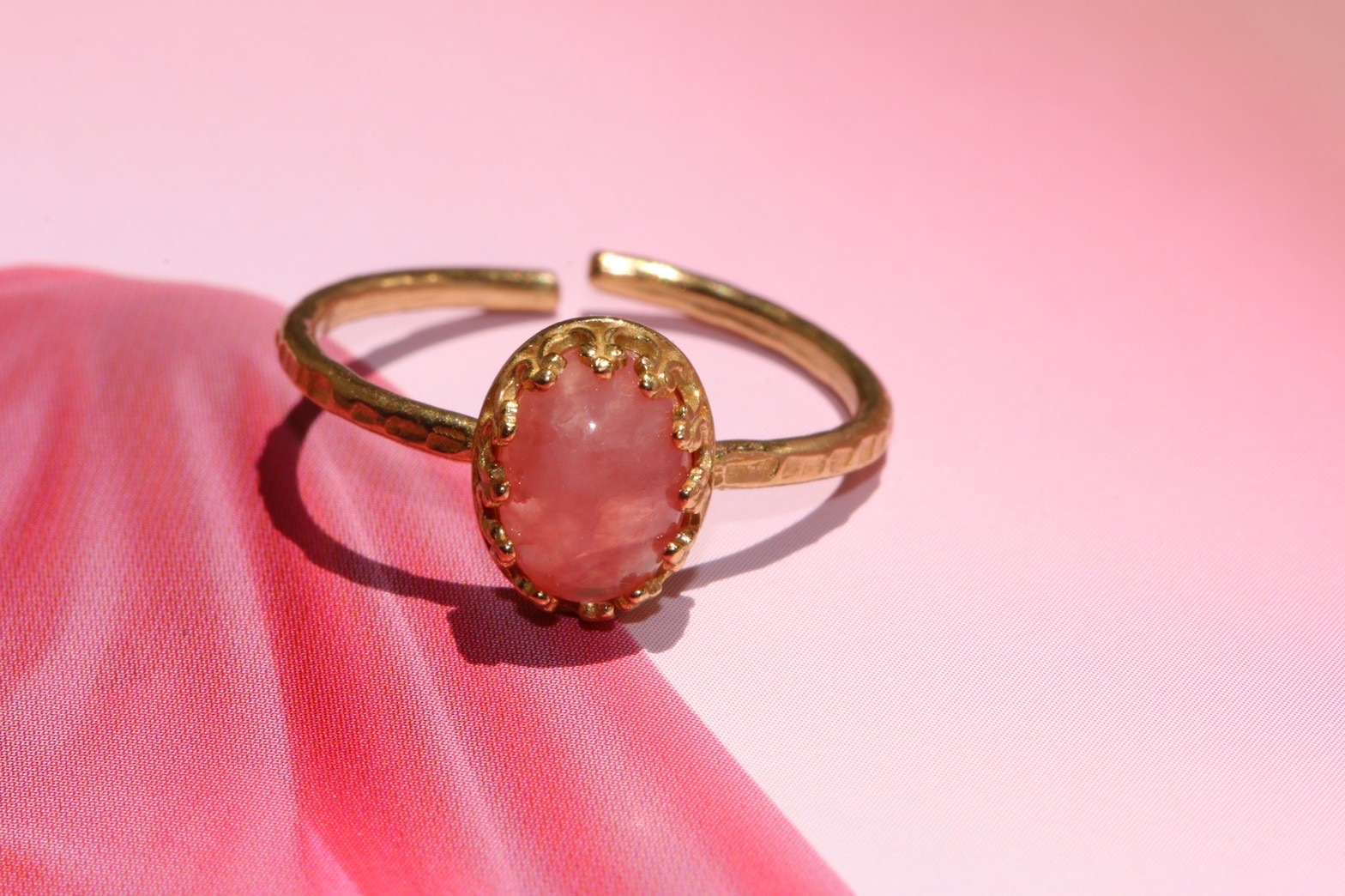 7月誕生石 インカローズ オーバルリング Juvelia