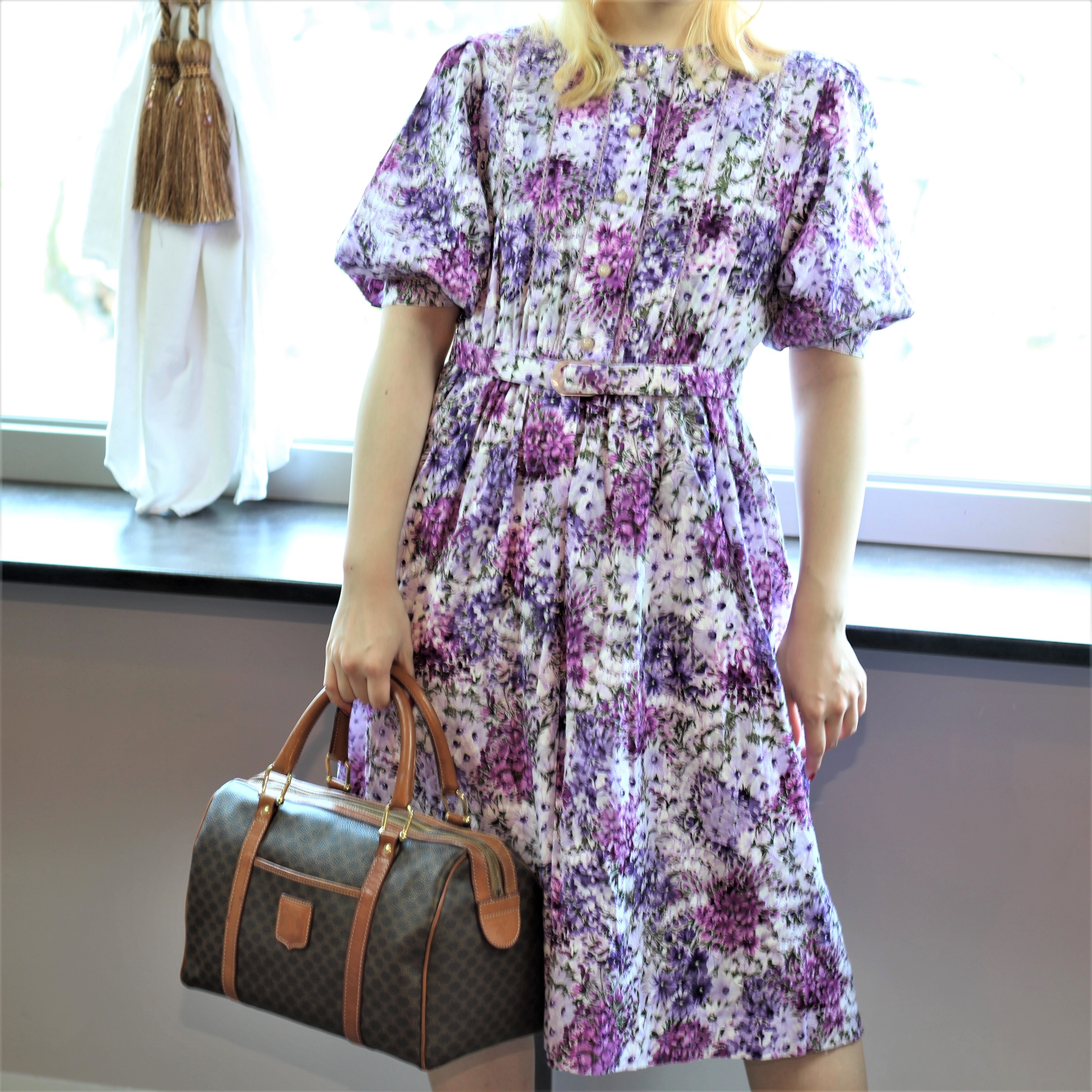 Retro Flower Patterned One Piece レトロ古着花柄ワンピース Titti Clothing Retro Flower Patterned One Piece レトロ古着花柄ワンピース Titti Clothing
