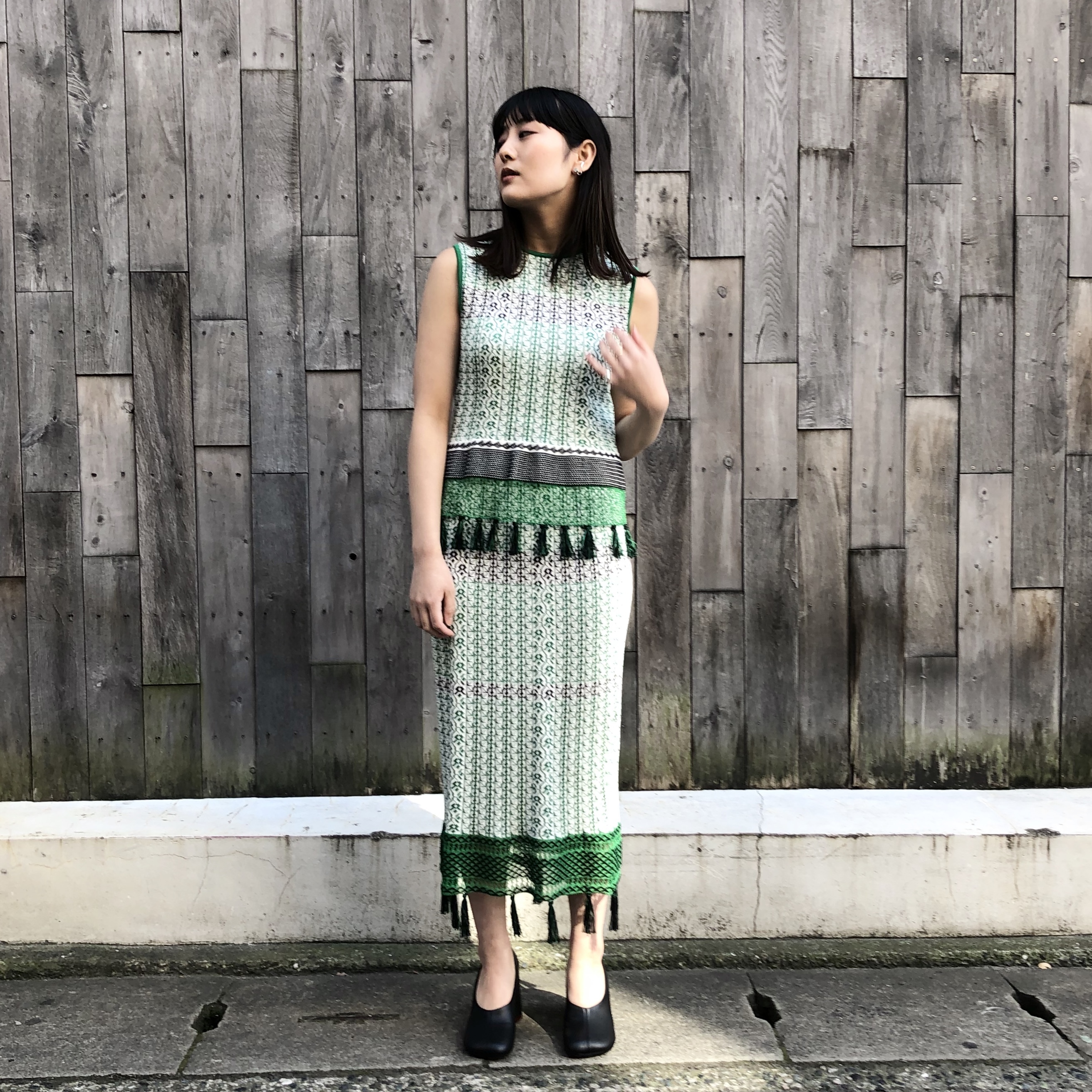 mame kurogochi Pedicel Jacquard Dress - ロングワンピース/マキシ
