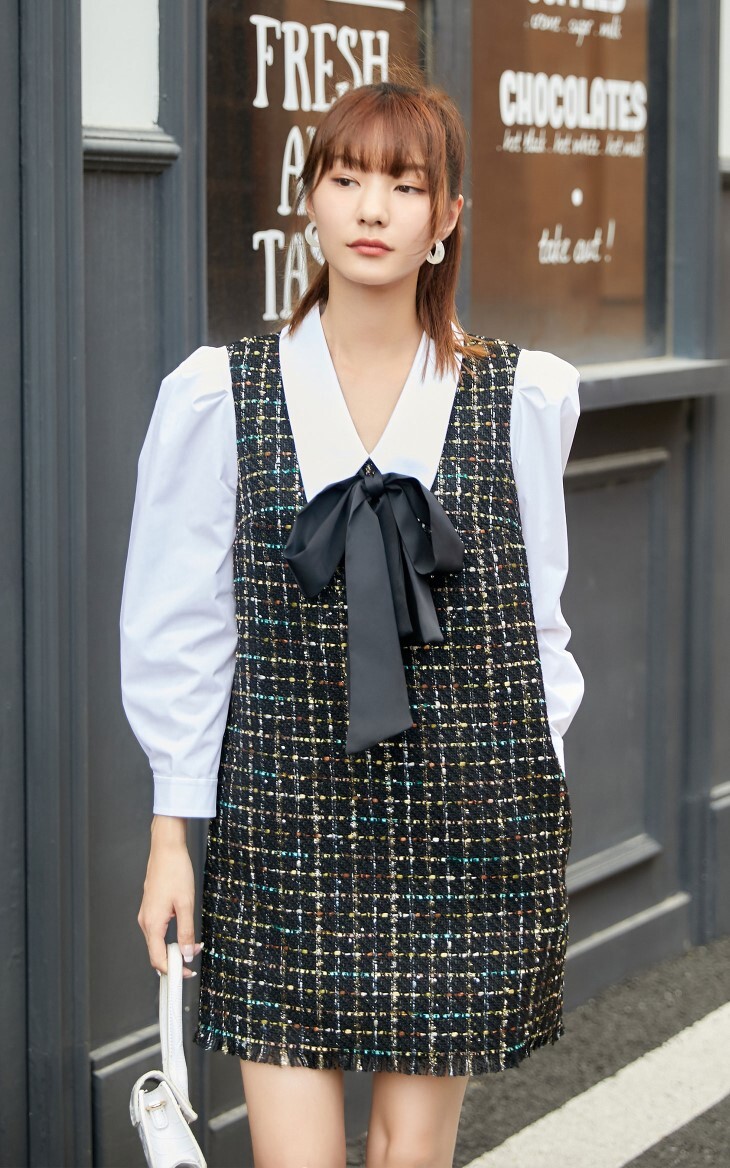 Rk バブルスリーブ シャツ ドレス スカート ドレス ワンピース チェック Life Create Rk Rk バブルスリーブ シャツ ドレス スカート ドレス ワンピース チェック Life Create Rk