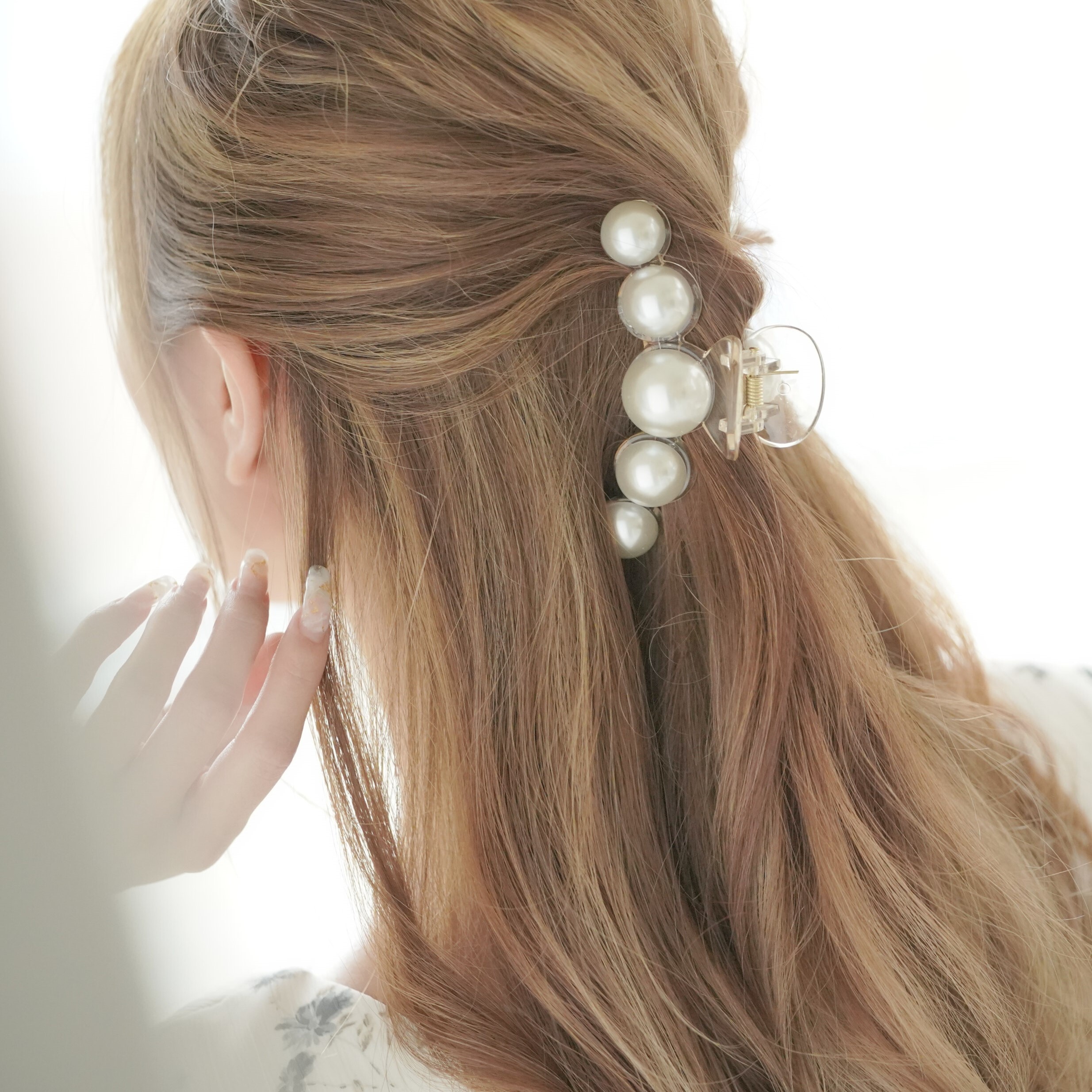 パールワニクリップ髪留め 大 小 アパレル通販 Andante