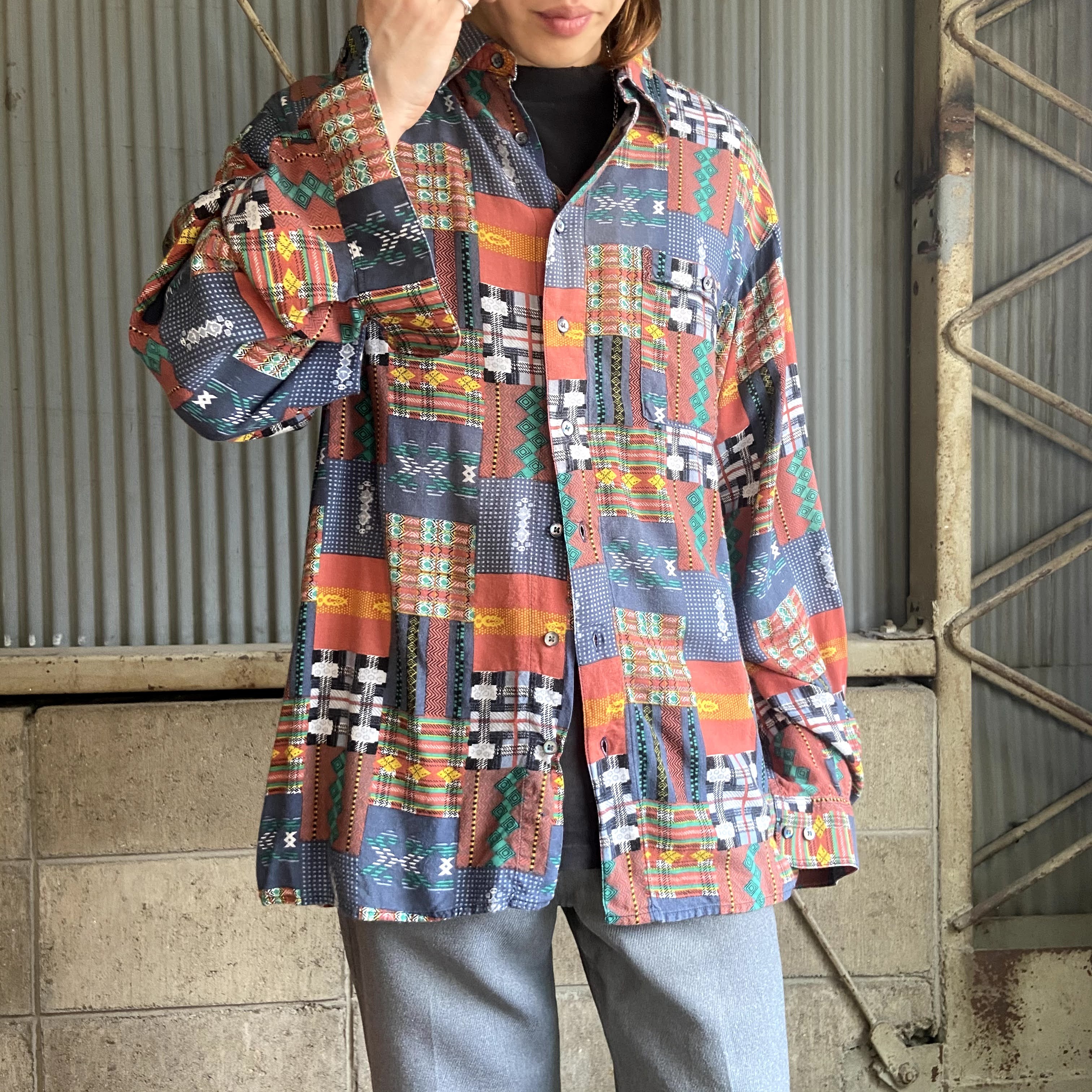 知人 苦しめる 割り当てます レーヨン シャツ メンズ 古着 チャレンジ 月面 ゲスト