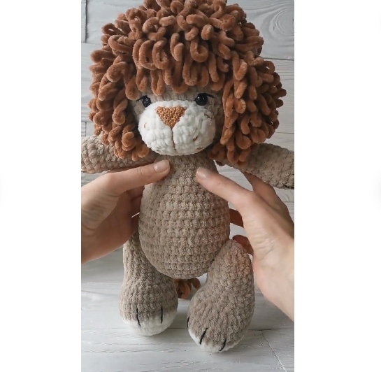 かぎ針編み ライオン ぬいぐるみ Handmade Present Stuffed Lion Magictoysby Primii