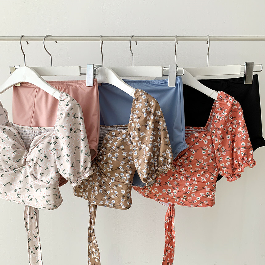 パイプライン タック 集める オフショル 水着 花 柄 やけど ガソリン ショルダー