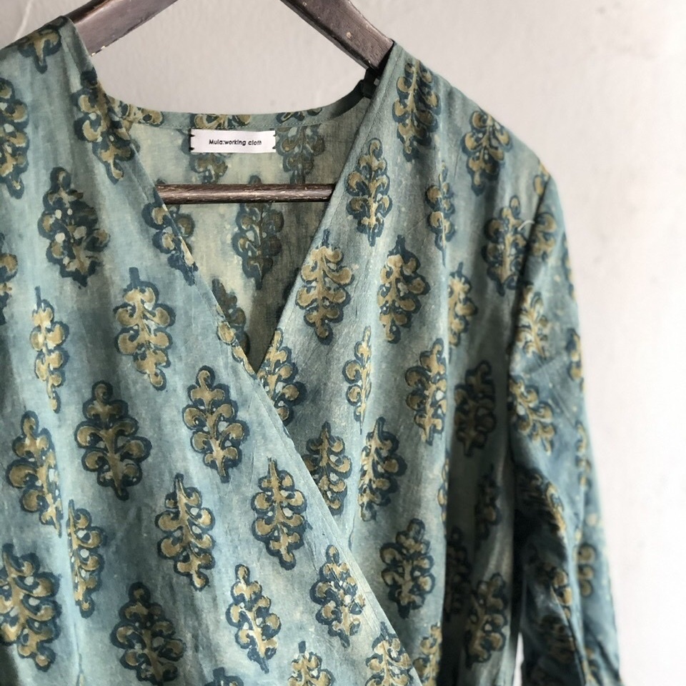Lサイズ インド柄no 19 Mula Working Clothカシュクールワンピース インドの布 Heirloom エアルーム Clothing Fabrics