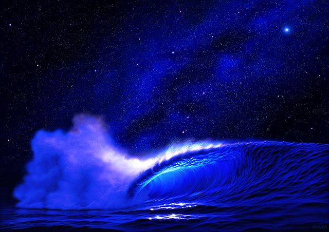 Under The Milky Way 海の絵 イラストショップ Art In Life