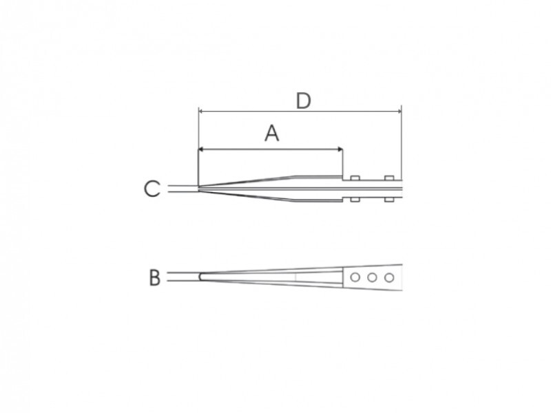 VIRTUALピンセット交換チップ VIRTUAL 合成ゴム製ベント φ12.7mm 3-5909-05