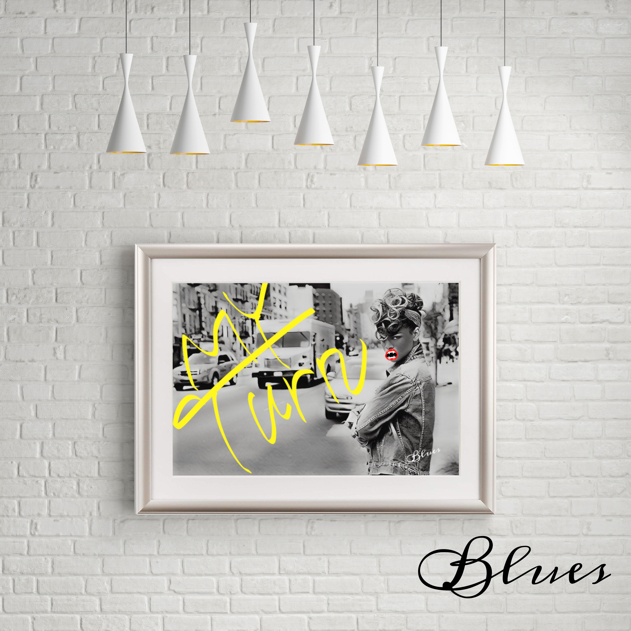 リアーナ コラージュアート おしゃれアート サイズ Blues Make Sense Art Gallery