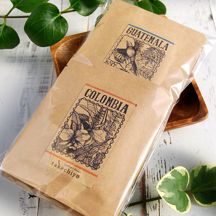 定番3種 ドリップパック6個入 コロンビア ブラジル グァテマラ 各2個 自家焙煎コーヒー豆 プチギフト ドリップパック Coffee Beans Takechiyo 自家焙煎コーヒー豆専門店