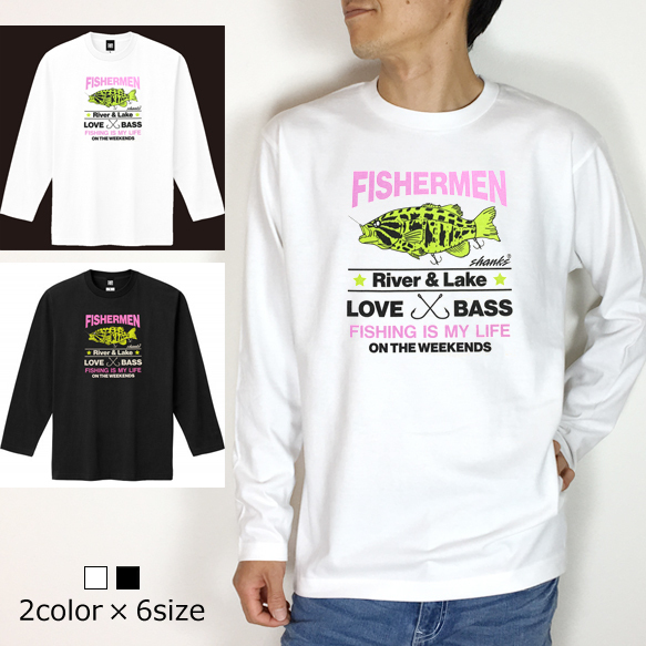 送料無料 Fishermen ロンt Tシャツ 釣りパーカー 釣りt ロゴt レディース 釣りtシャツ タイラバ バス釣り エギング ロックフィッシュ シュノーケル スキューバダイビング お洒落 バス釣り Shanks