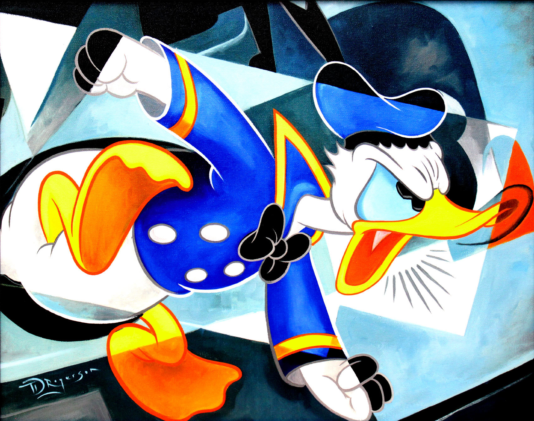 メーカー包装済 ディズニー絵画 ドナルドダック ザ グッド スカウト 限定95部 キャンバスジークレ額縁5種展開 作家サイン 作品証明書 展示用フック付 輸入品 内祝い Tiendabudada Com