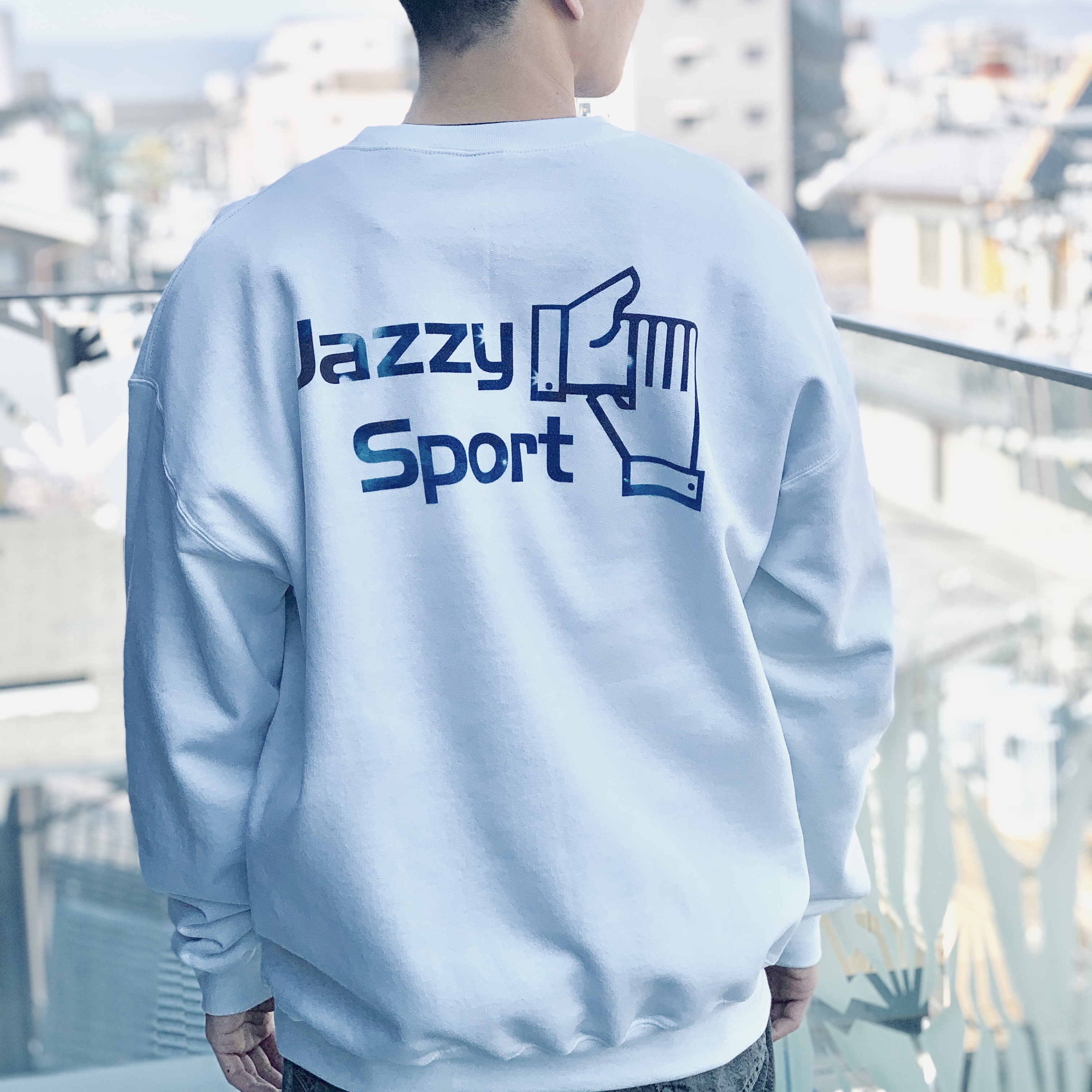 ラスト1 Daichi Yamamoto Andless X Jsコラボ スウェット ホワイト Jazzy Sport Kyoto