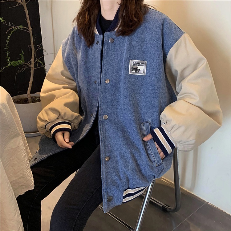 韓国レディースファッション 56 メンズライク デニム スタジャン オーバーサイズ ブルゾン ジャケット アウター 流行オルチャンファッション 人気のプチプラ韓国レディースファッション新作通販 Aliceholly