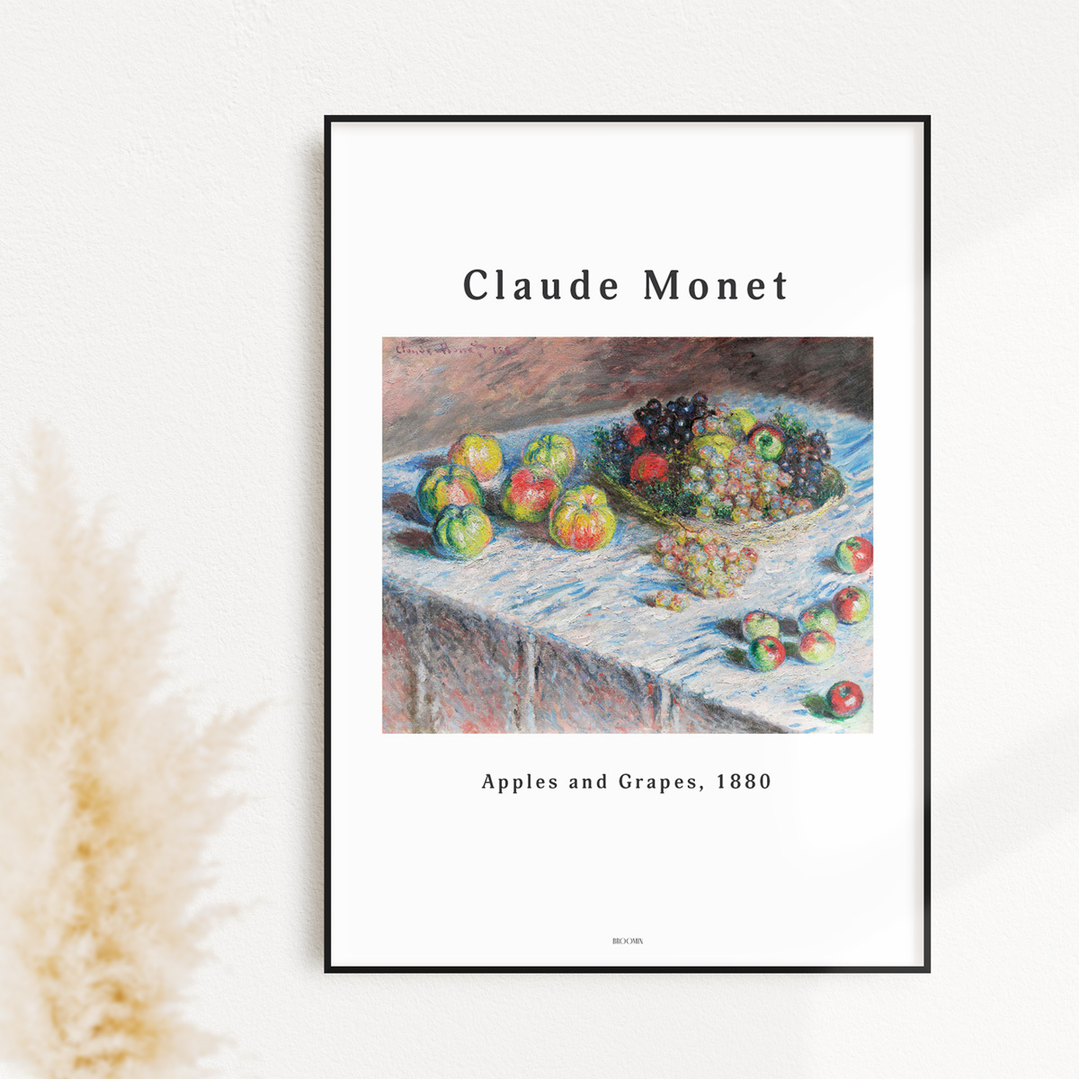 送料無料 クロード モネ りんごとぶどう Ap156 アートポスター 林檎 葡萄 果物 おしゃれ 絵画ポスター 名画 静物画 Broomin ブルームイン インテリアポスター専門店