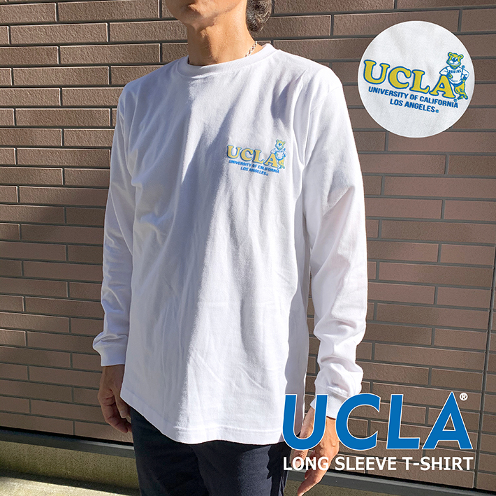 Ucla ユーシーエルエー Ucla Long Sleeve T Shirt Ucag 008 ロンt Tシャツ 長袖 カレッジ フロッキープリント カリフォルニア ロサンゼルス ストリート メンズ レディース ブランド Have A Nice Time Store