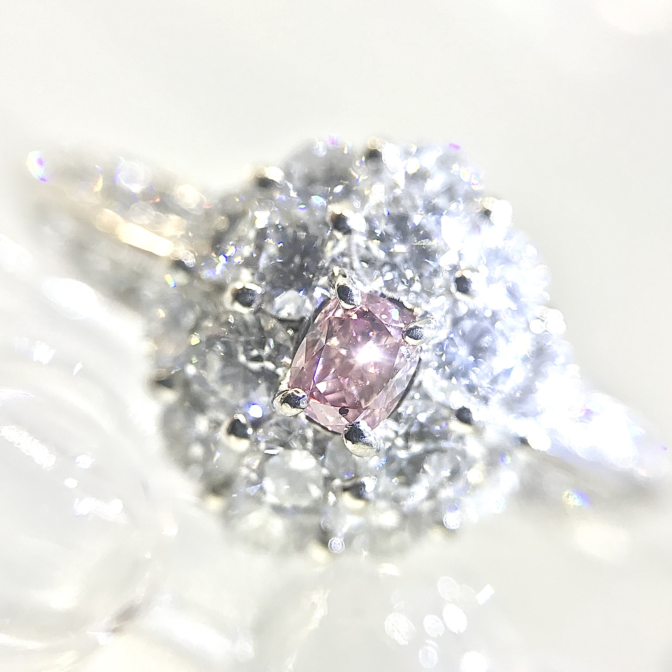 新品 極上ピンクダイヤ ファンシーディープピンク Si1 ラージメレ1 48ct Jewelry Eclat