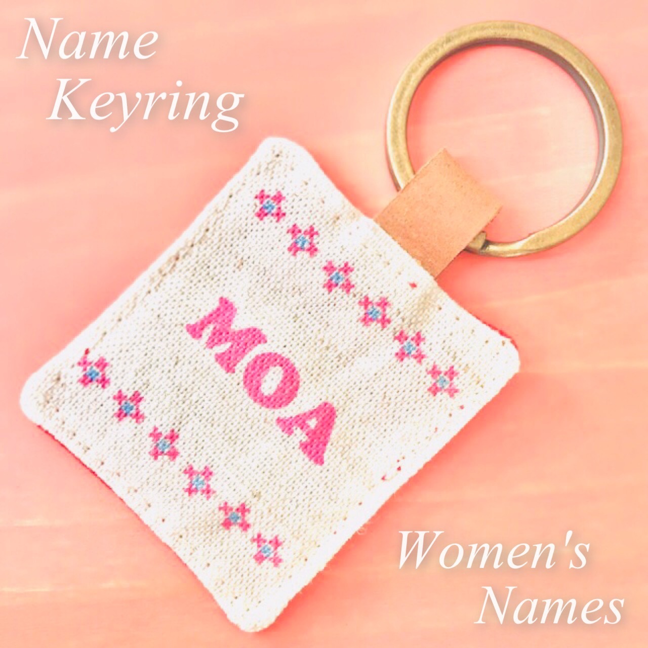 もあ もえみ なまえキーホルダー 女性の名前 Maruhira 丸平おみやげ店 石垣島 ハンドメイドの名前キーホルダーやミンサーテープのお店