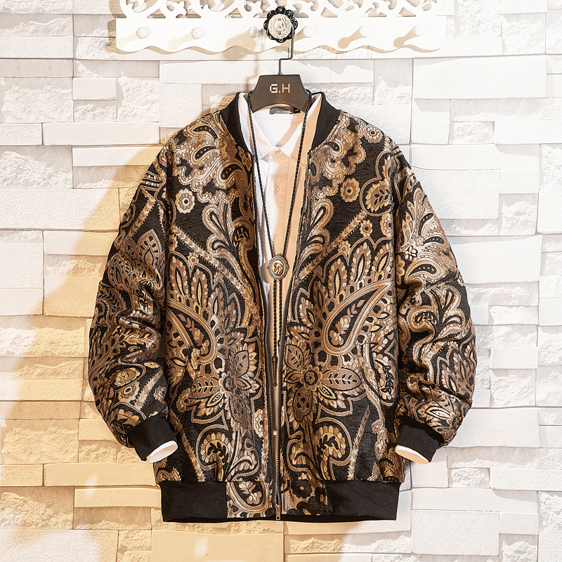 臻南シリーズ チャイナ風ジャケット キルティング有り 刺繍スタジャン スカジャン 男女兼用 メンズ カップル服 Elegant