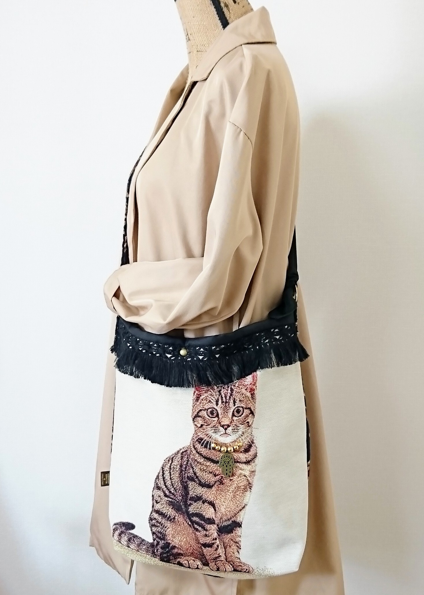 スペインゴブラン猫の3wayバッグ アメリカンショートヘア様 仕合わせ堂ベリーダンス部