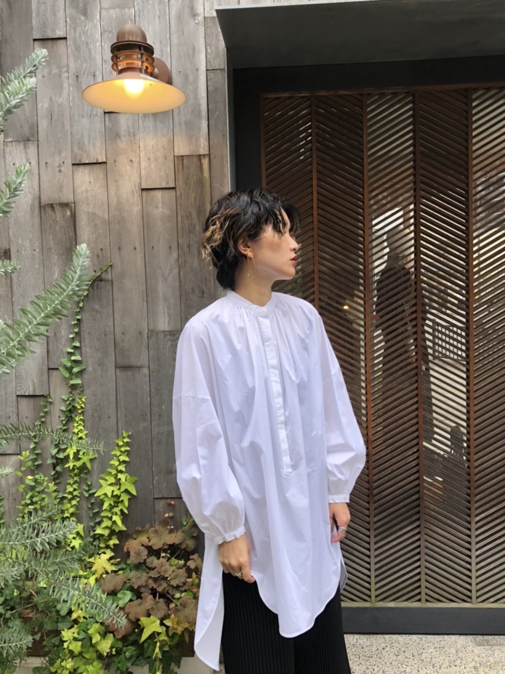 ENFOLDENFOLD エンフォルド CO BROAD 3D SLEEVE SHIRT