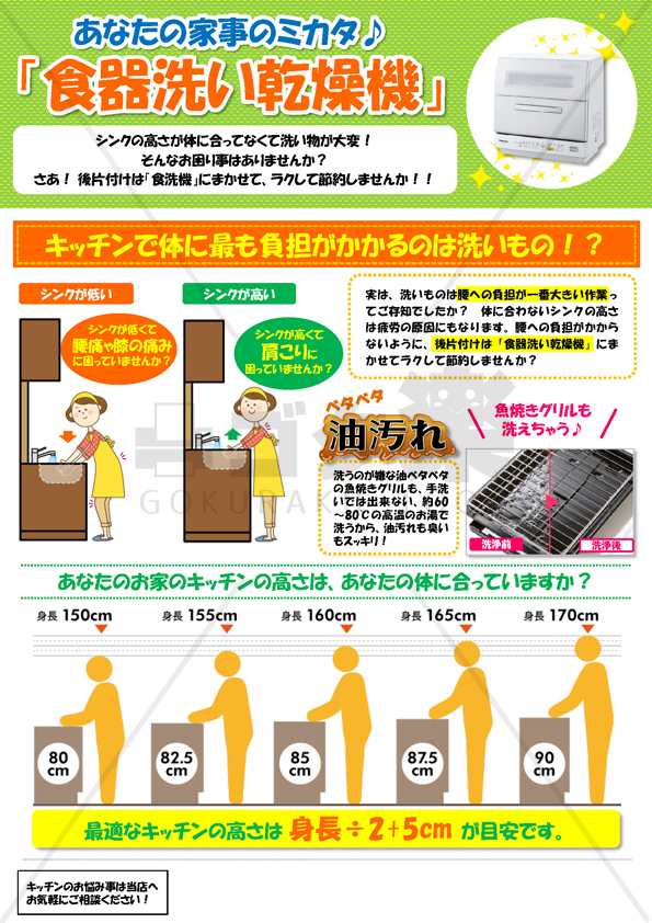 R01 01 食洗機キッチンの高さ ゴク楽チラシ データ ダウンロード