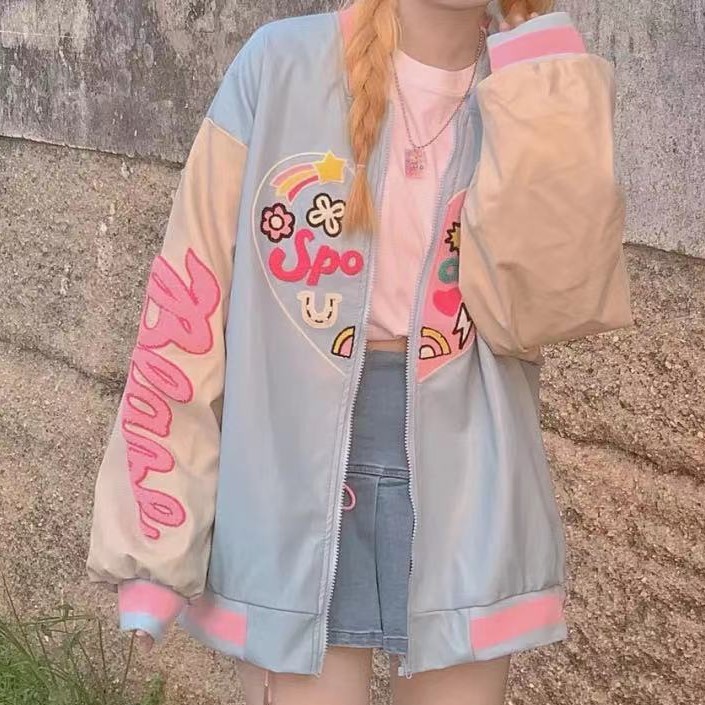 パステルカラーのガーリースタジャン Sucrier シュクリエ お砂糖みたいに甘くてかわいい 量産型プチプラガーリー服 通販