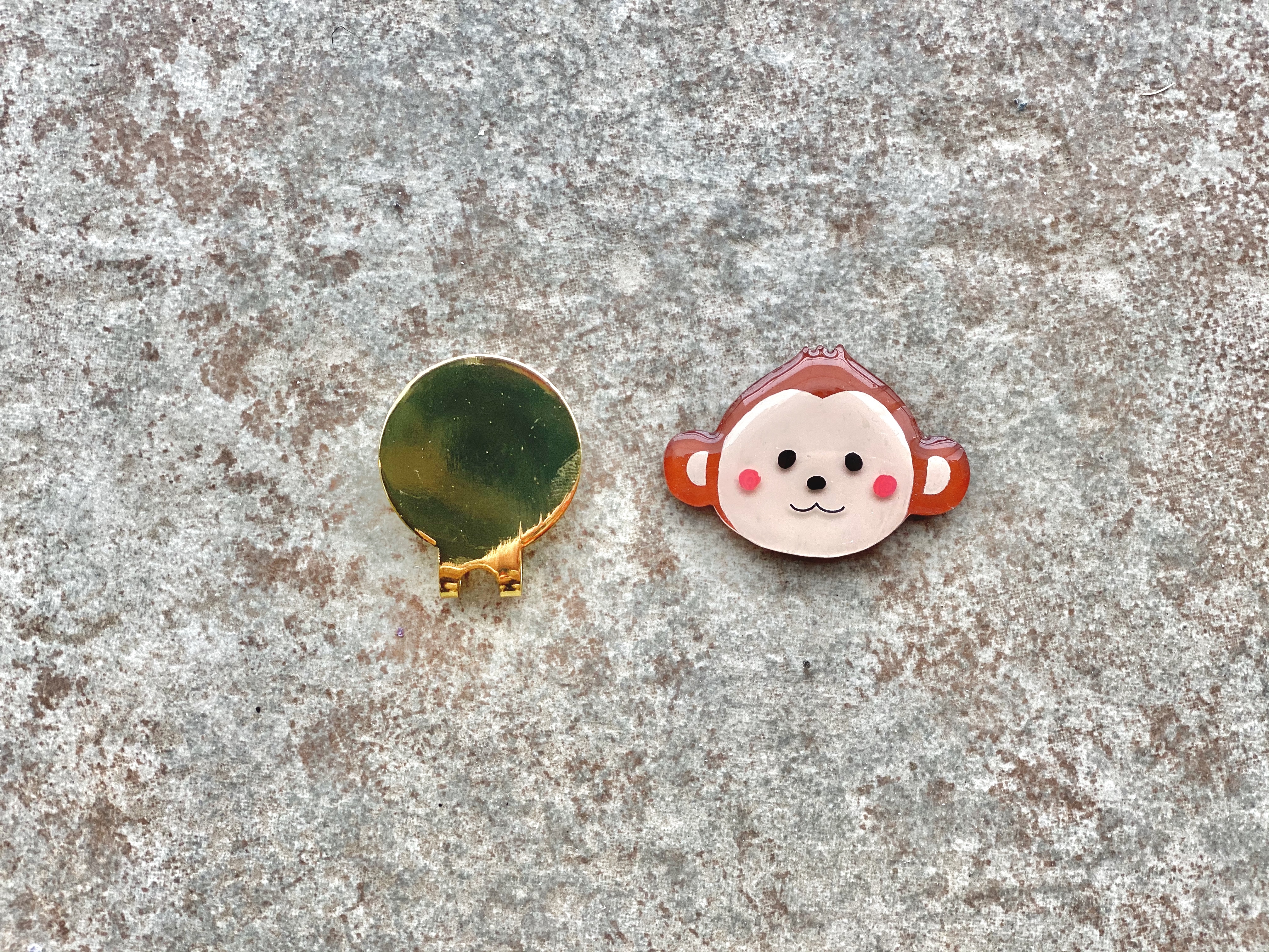 ゴルフマーカー おさるさん マグネットタイプ Hrkgolf