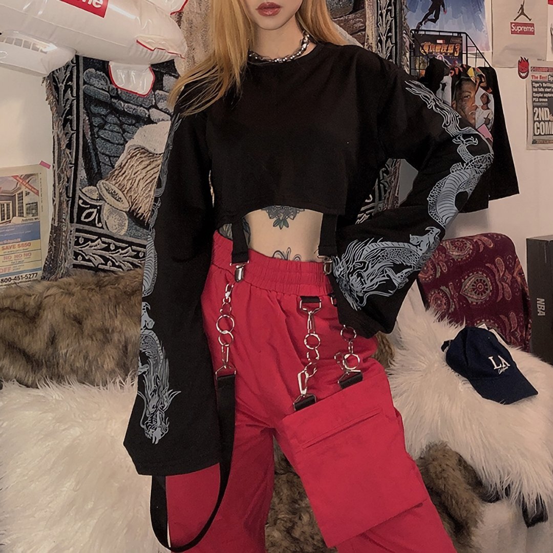 ドラゴンショート丈サスペンダーシャツ Hwg330 Highway G ストリートファッション通販