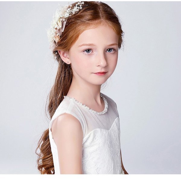 子ども用ヘアピン カチューシャ フラワーティアラ ヘアバンド 子供用 フォーマル 髪飾り ヘアアクセサリー キッズ 結婚式 ウェディング 発表会 入園式 卒園式 Elegant