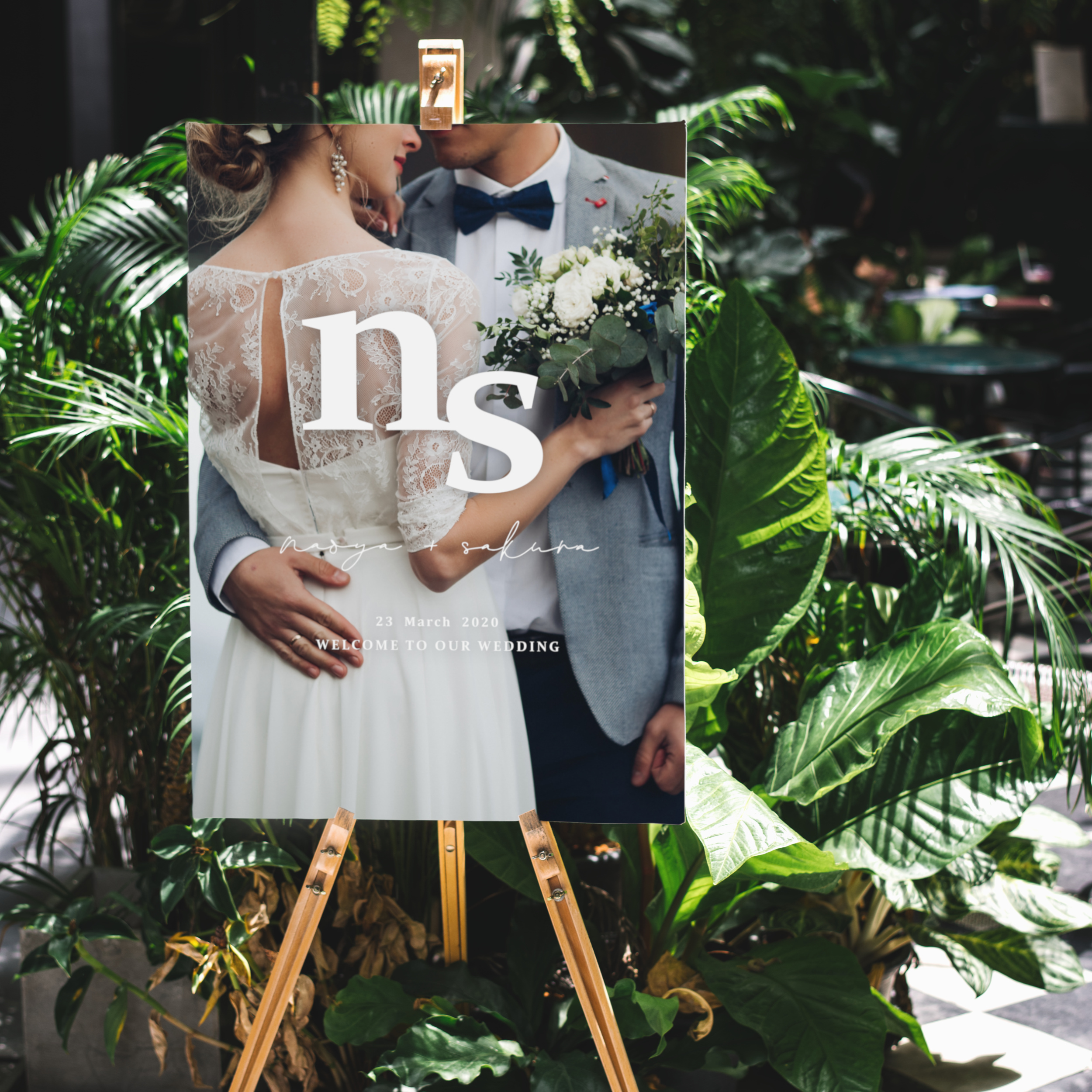 前撮り お好きなお写真で 結婚式 ウェディング ウェルカムボード Trans