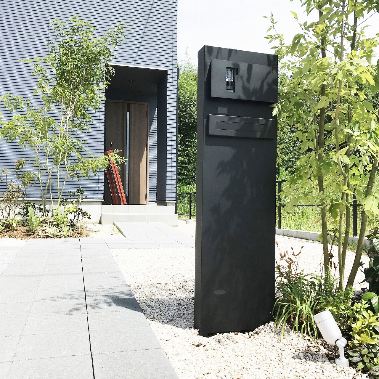 Sw03 シンプルなデザイン機能門柱 Sign Wall 便利で美しいシンプルな機能門柱