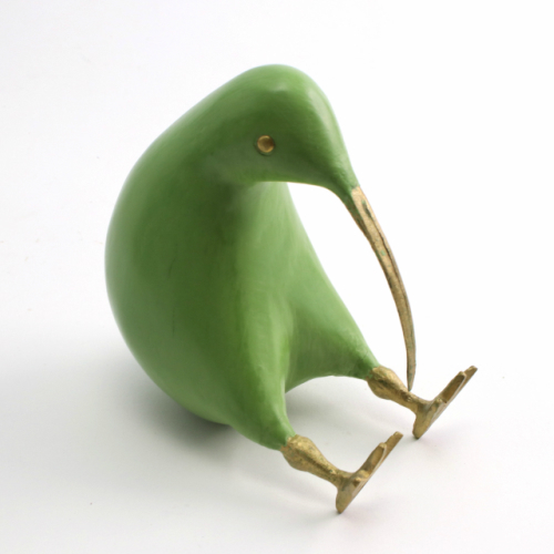 キウイ かわいい 木彫り 置物 ラージサイズ カーキ 木製 インテリア オブジェ キーウィ Kiwi 鳥 バード おしゃれ 雑貨 雑貨屋リエット