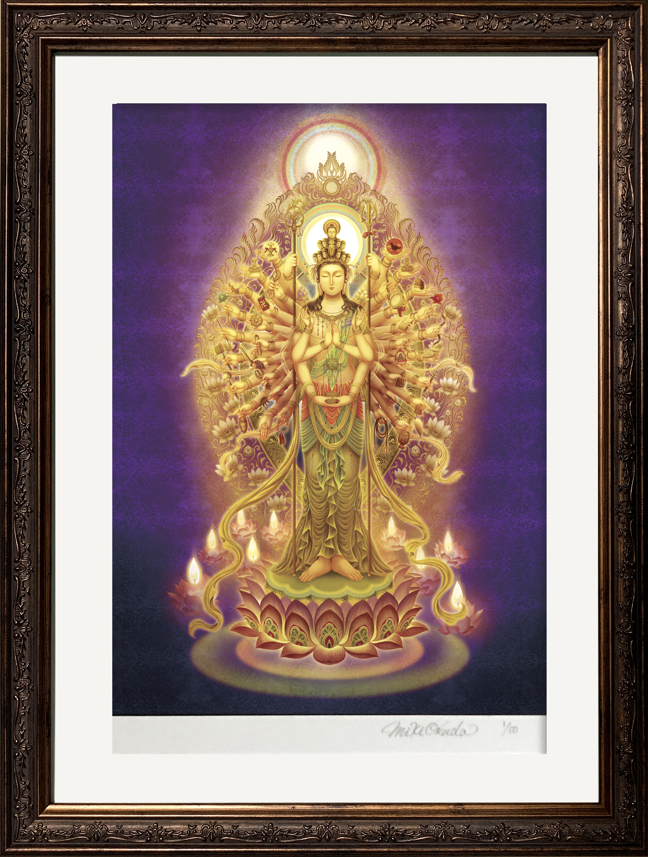 千手観音菩薩 Sサイズ 仏画とスピリチュアルアート 奥田みき 観稀舎