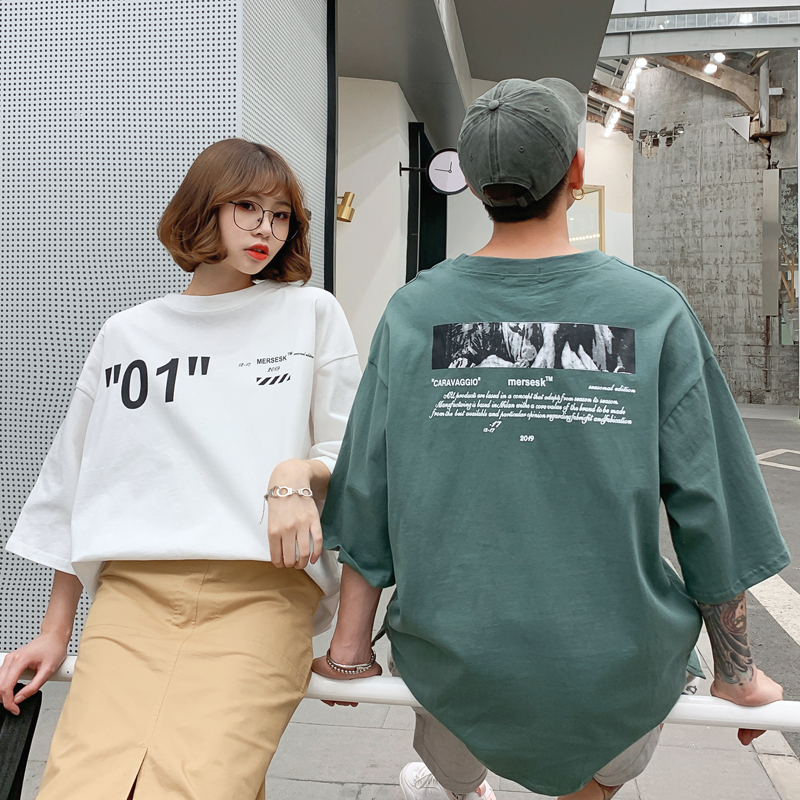 送料無料 カップルコーデに ユニセックス オーバーサイズ ロゴ Tシャツ バックプリント メンズライク Lamitte Deco トレンド 韓国ファッション ショップ