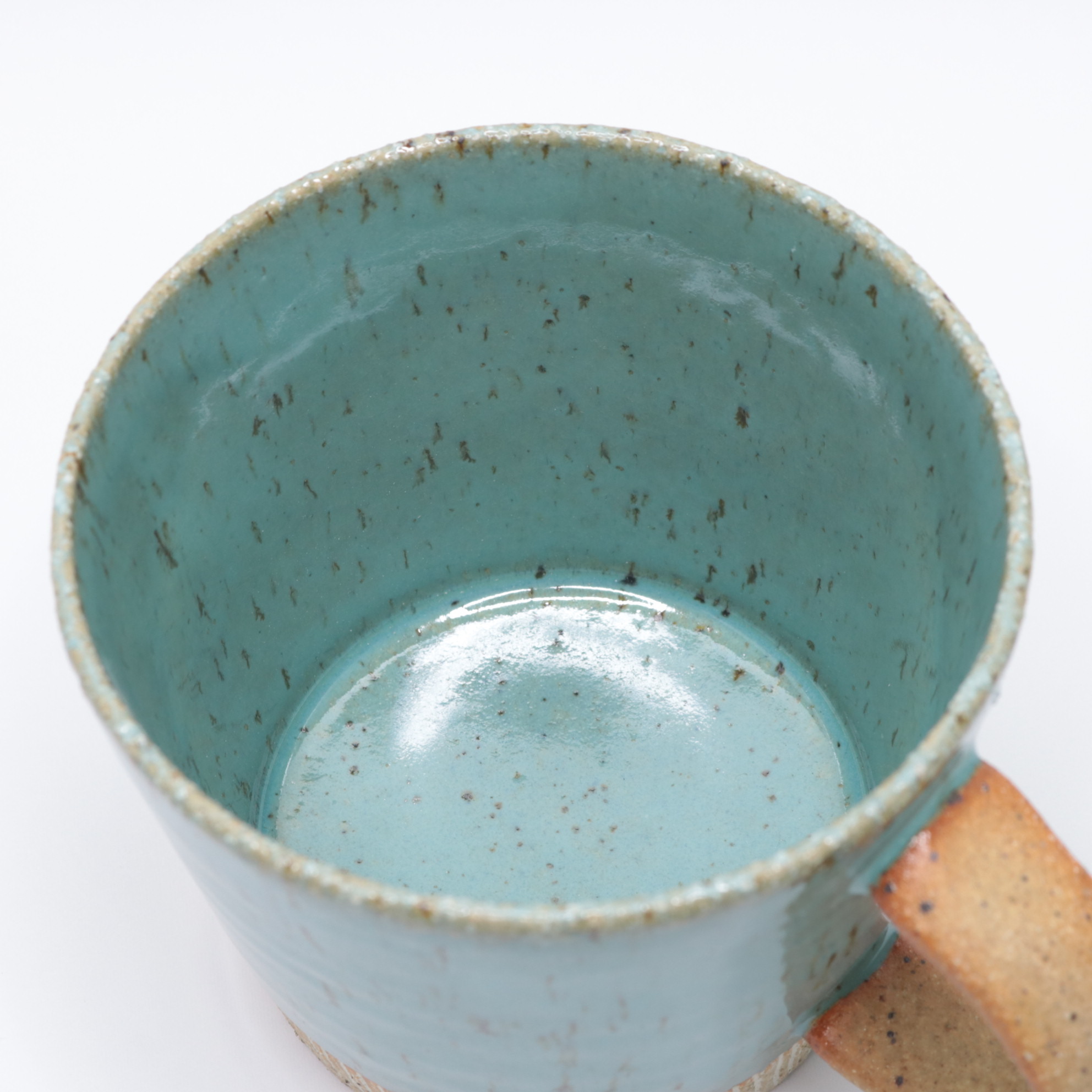 マグカップ おしゃれ ターコイズ 陶器 美濃焼 湯呑 コーヒーカップ デカマグ削り カフェ 雑貨屋リエット