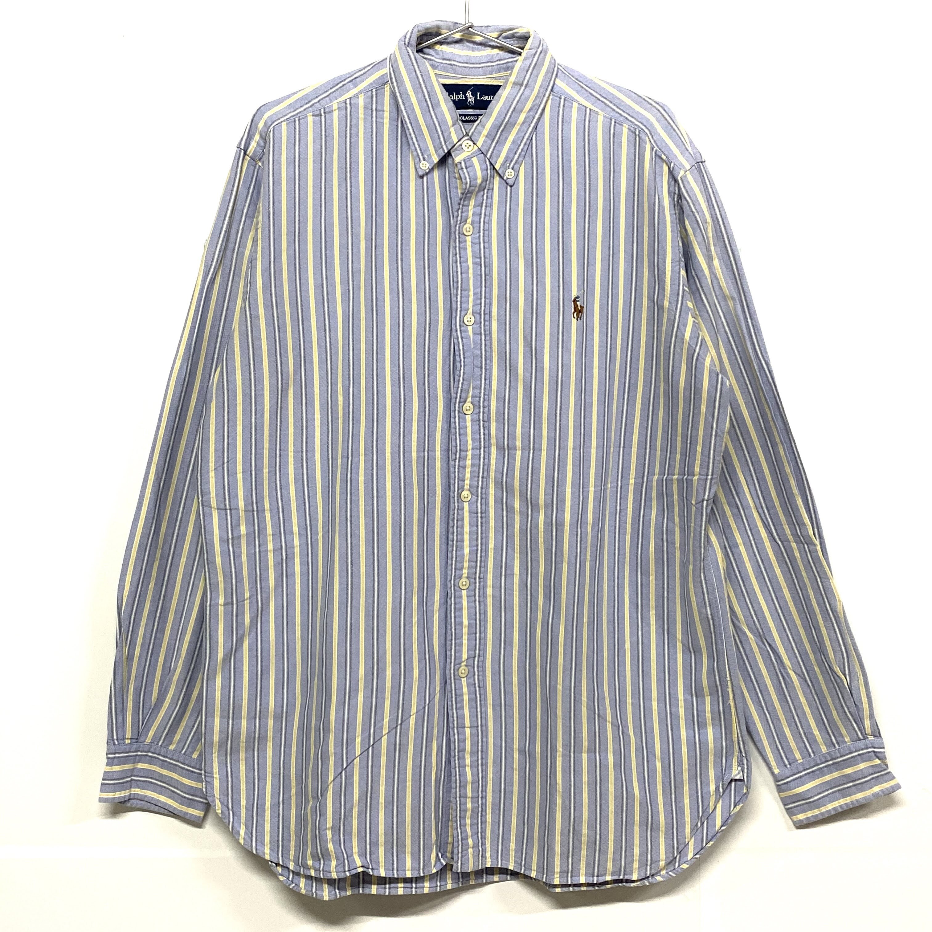 Ralph Lauren ラルフローレン ストライプ柄 長袖ボタンダウンシャツ B Dシャツ メンズｍ相当 長袖シャツ Cave 古着屋 公式 古着通販サイト