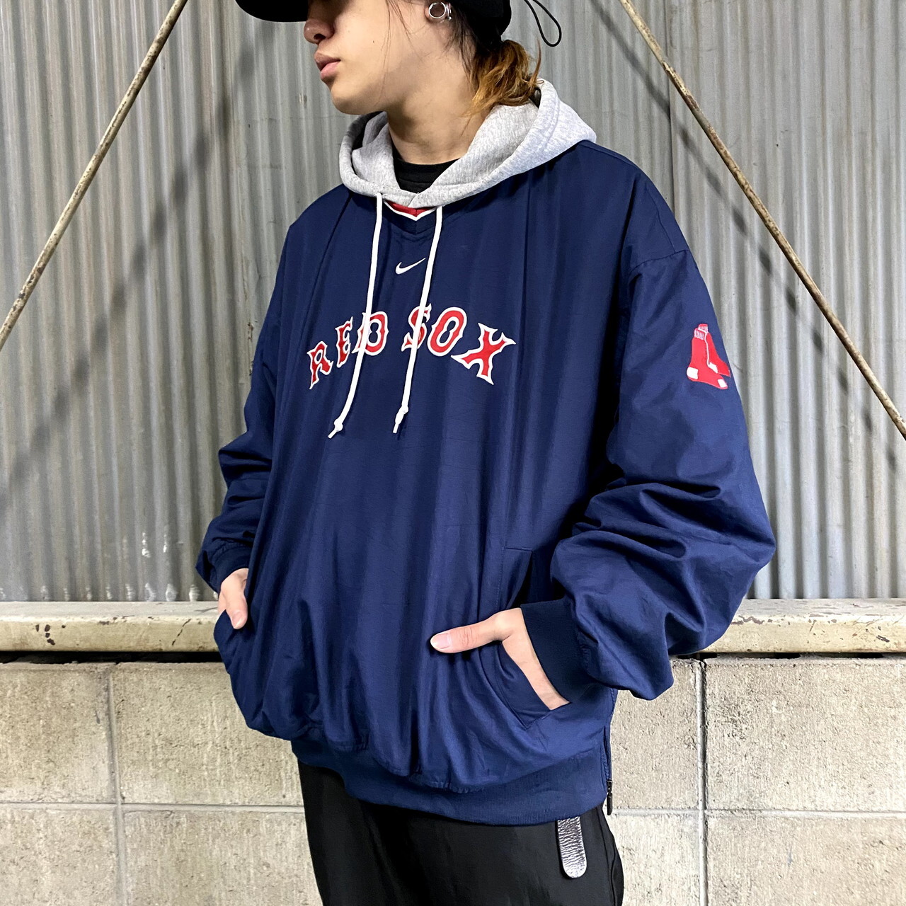 美品 XL メッツ NIKE プルオーバー ナイロンジャケット ナイキ Mets-