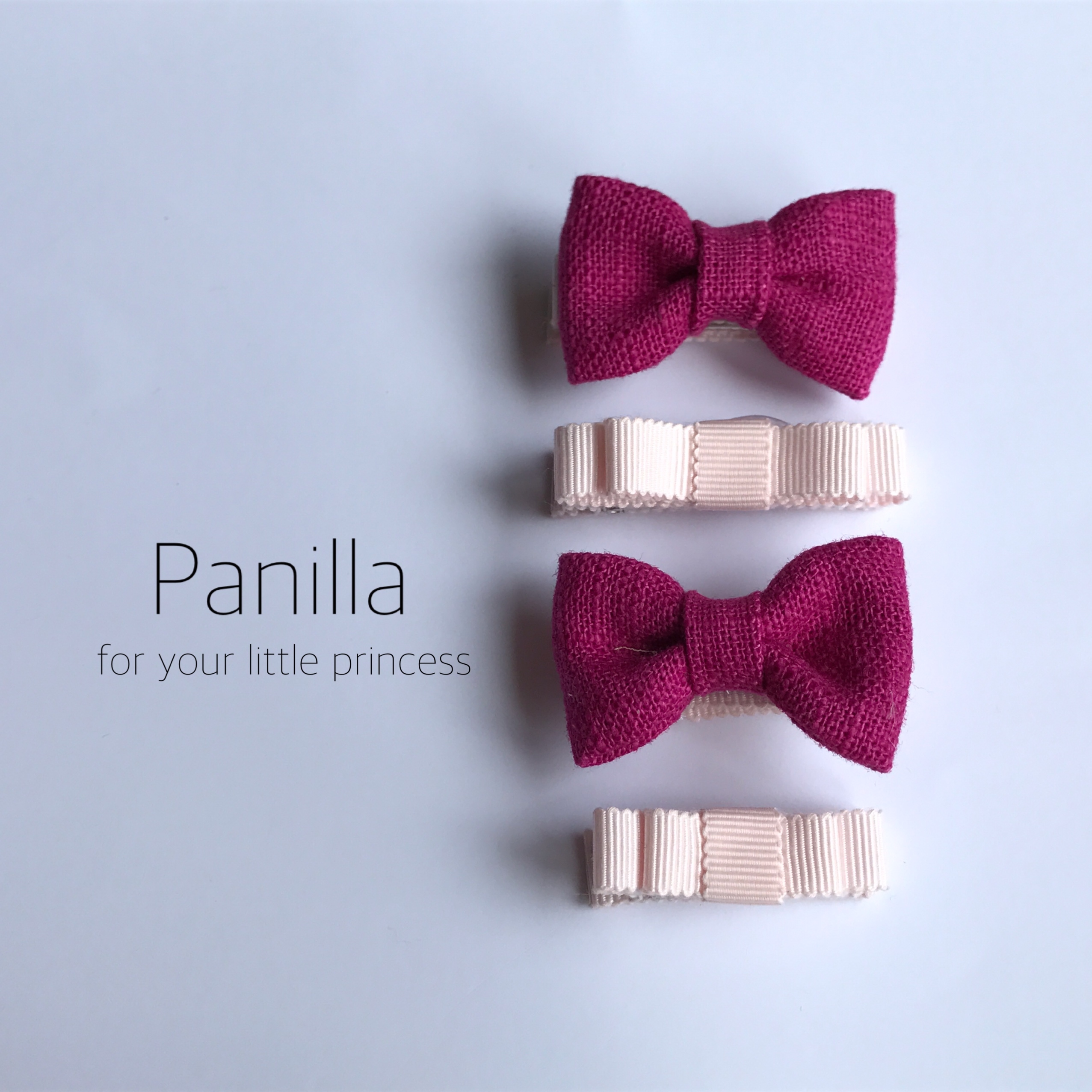 Vivit Pinkリボンのベビークリップセット 22 Panilla