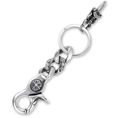 Chrome Hearts クロムハーツ Key Chain キーチェーン クリップ ファンシーリンクキーチェーンw ダガー ショート 送料無料 クロムハーツ ガボールなどシルバー レザーセレクトショップchrono