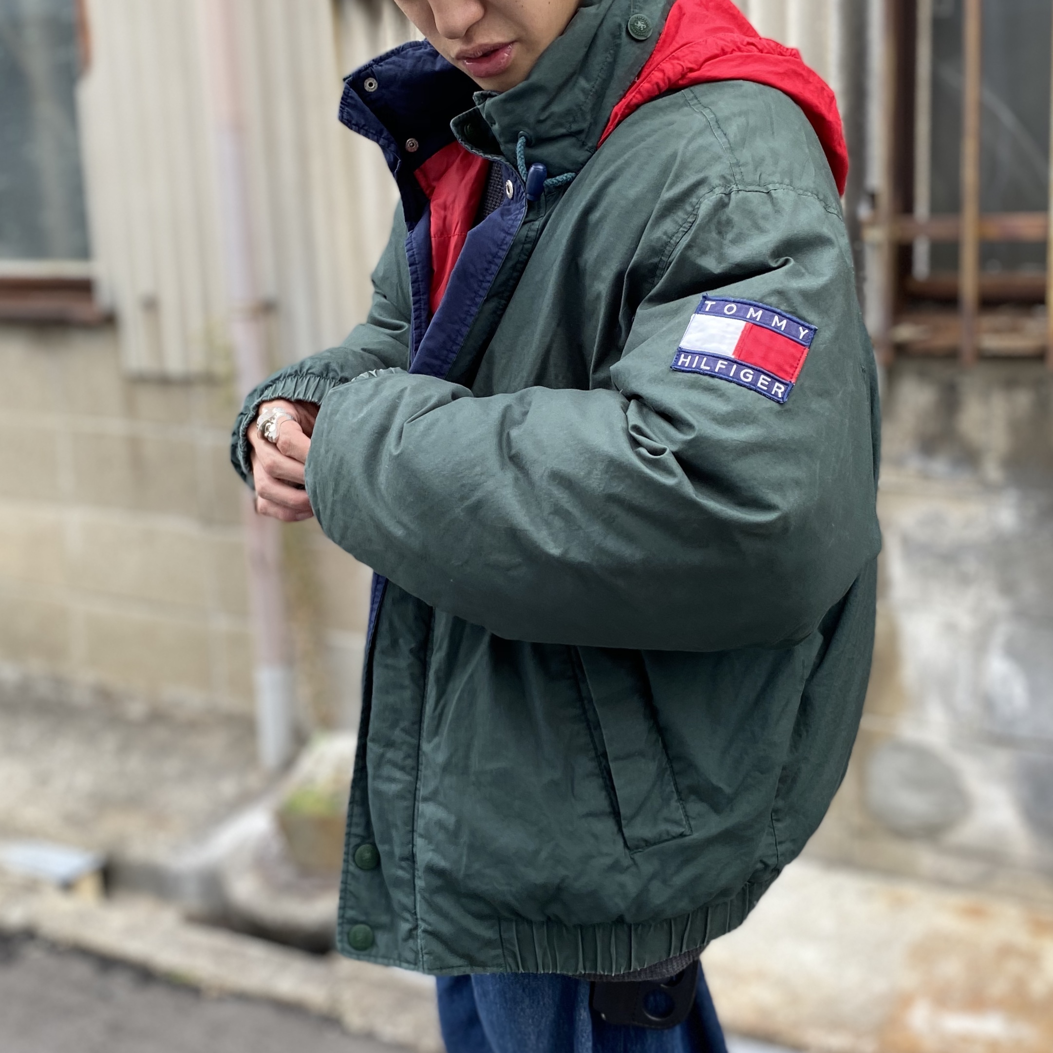 TommyHilfiger(USA)ビンテージナイロンジャケット elc.or.jp