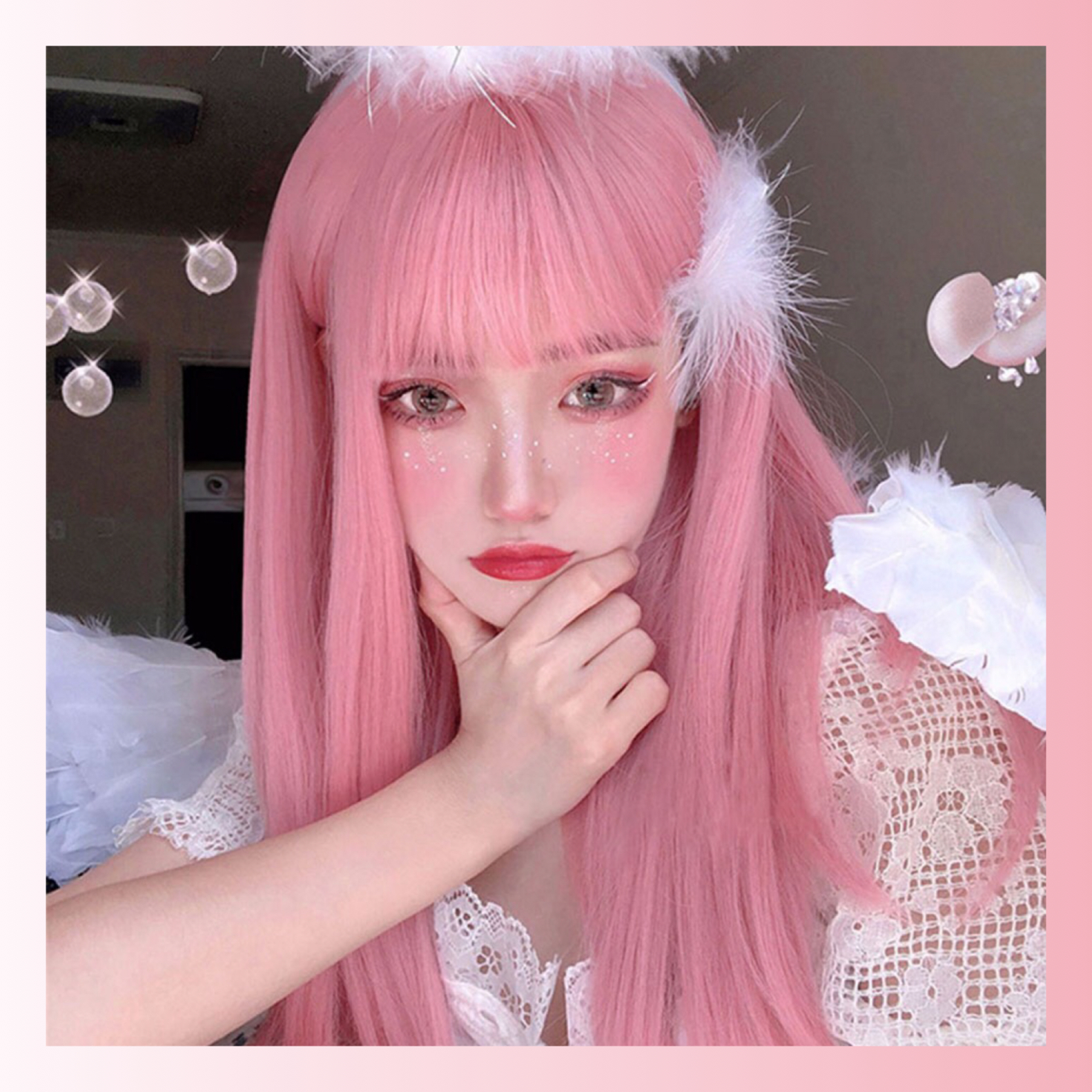 お取り寄せ ゆめかわ ロングストレート ウィッグ 3色 Louis Lover