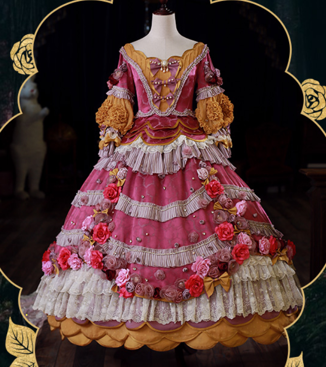 お姫様 プリンセス 可愛い マリーアントワネット フォトスタジオ 変身写真館 衣装 かわいい ゴスロリ ロリータ ダンサー 舞台 衣装 パレード ボンネット 豪華絢爛 イベント お色直し ドレス Kawaii Dress Japan Japon レディース 総フリル Antoinette