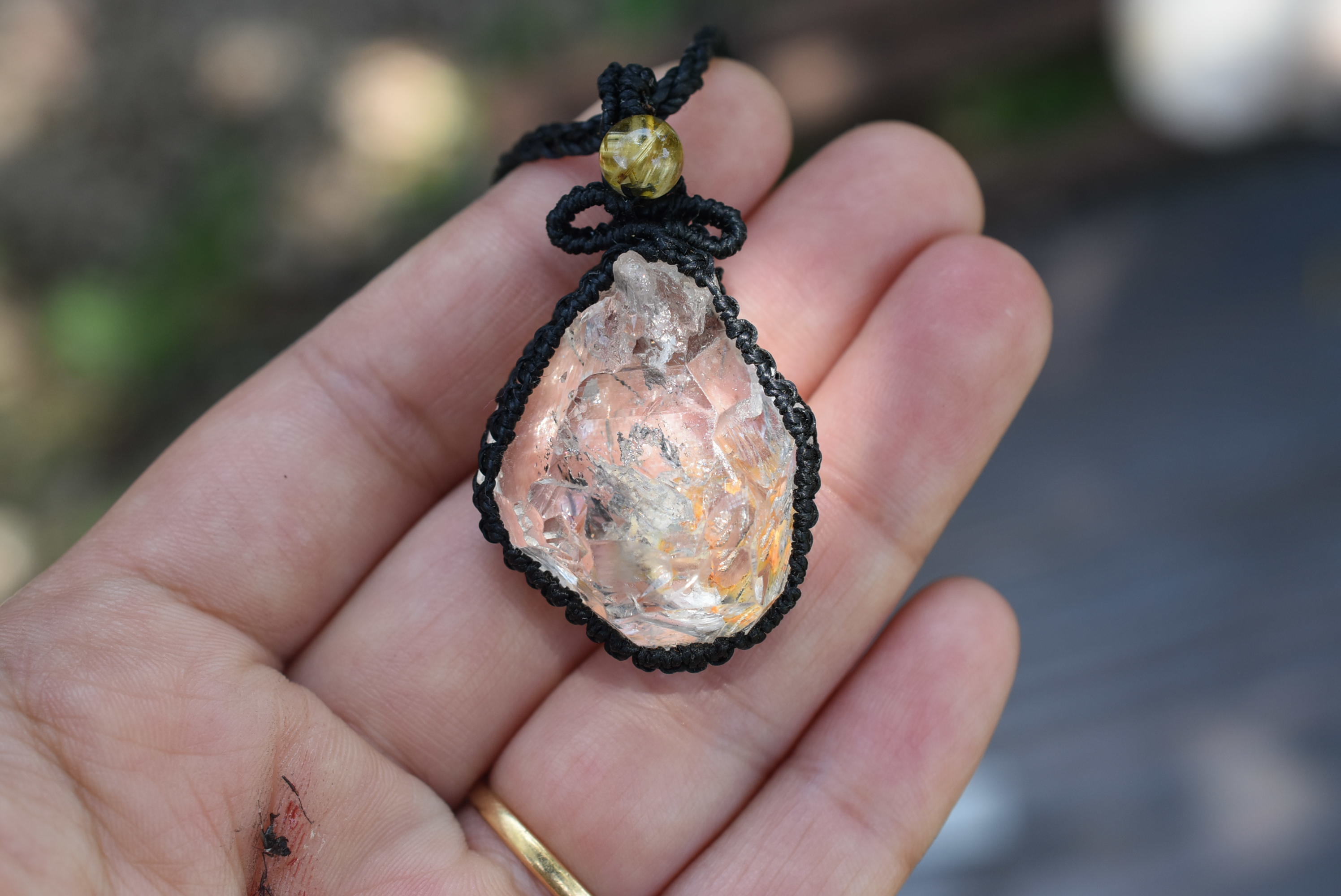 高級感 ジュエリー ハーキマーダイヤモンド原石宝石のネックレス パワーストーン