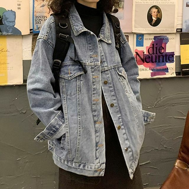 アウター レディース ジャケット デニムジャケット デニム Gジャン 長袖 オーバーサイズ ルーズ Bigサイズ メンズライク ゆったり 秋 冬 カジュアル メンズライク ボーイズライク 防寒 トレンド 秋冬 レイヤード Ot 0123 Y Happy Orurea ハッピーオルレア