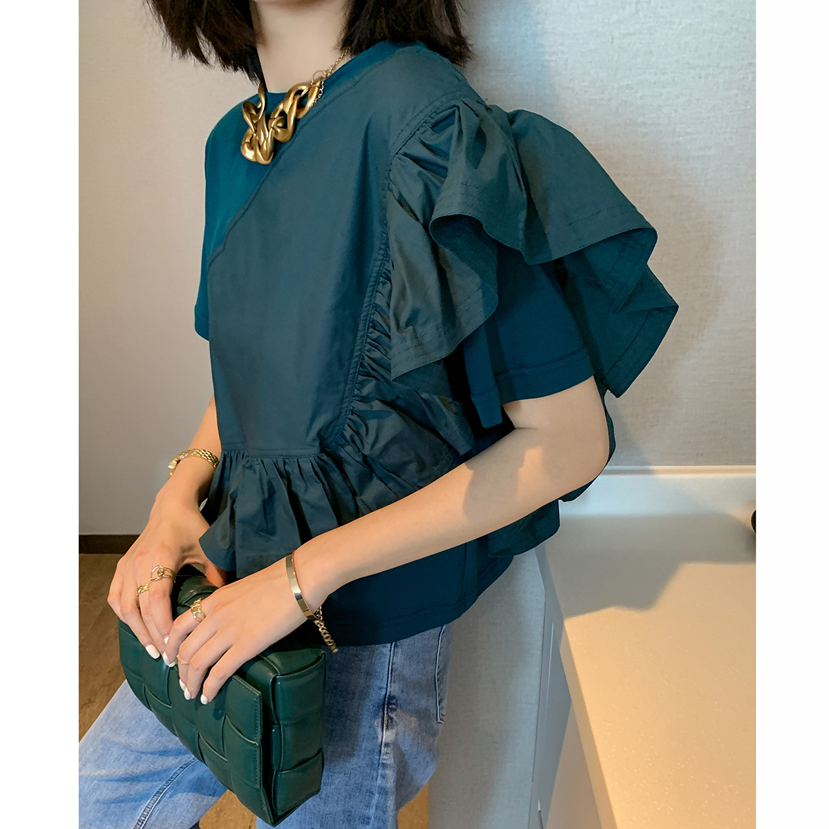 トップス 魅せる 白トップス レディース服 トップス Tシャツ のため