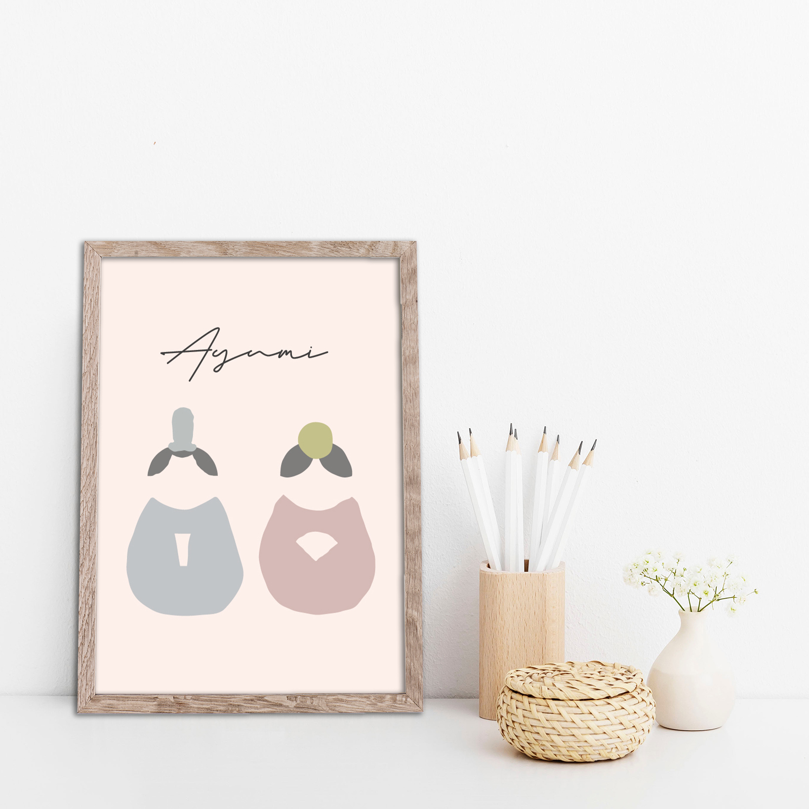 名入れ雛人形 S004 北欧ポスター ポスター屋さんismirai Home 北欧ポスターとインテリア雑貨のお店